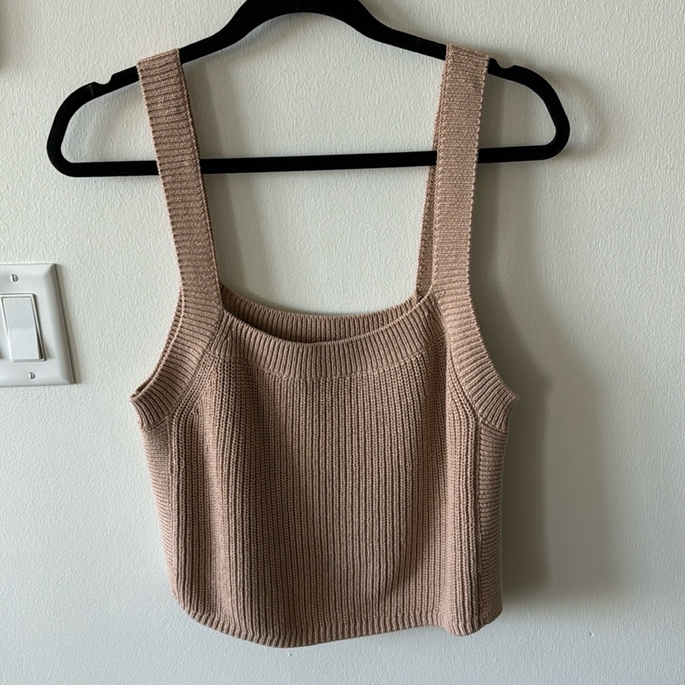Reformation | Size Small | Womens Yeta Sweater Tank Top Sand Knit Sleeveless